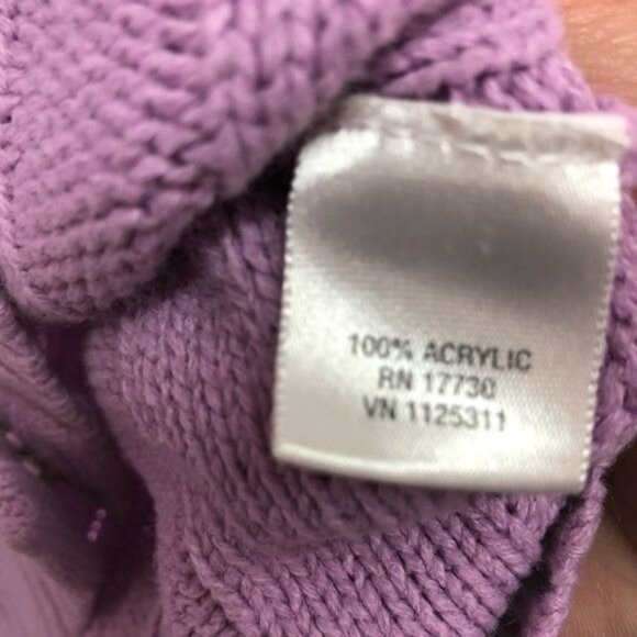 Cherokee purple knitted snap down sweater cardigan long sleeve hooded large READ - Picture 5 of 6